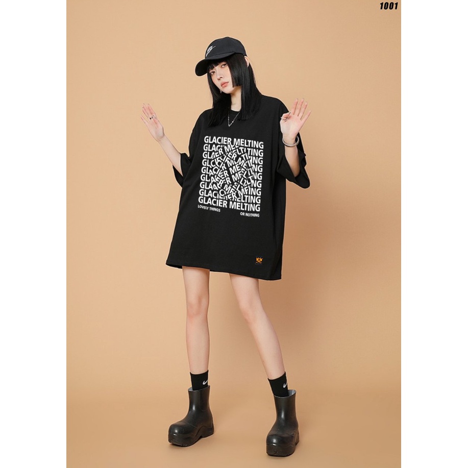 Áo thun form rộng tay lỡ unisex Glaxier Melting 1001 HY KOREA