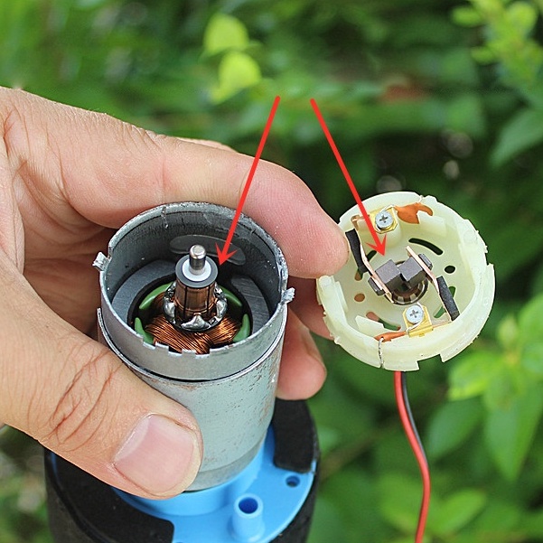 Máy bơm không khí, bơm chân không động cơ 555 DC 12V thể tích không khí 15L