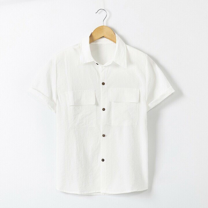 ADAM STORE - ÁO Đũi Nam Cổ Bẻ Sơ Mi Cao Cấp Đũi Áo Ngắn Tay Nam có cổ túi hộp | BigBuy360 - bigbuy360.vn