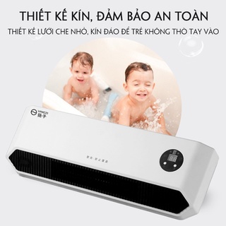 Máy sưởi điện, quạt sưởi ấm điện gia đình treo tường sưởi ấm nhanh 2000W có màn hình led có thể lắp đặt dễ dàng