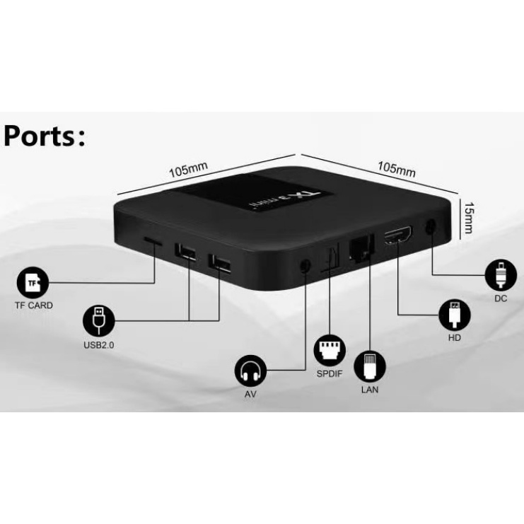 Android TV Box TX3 mini Plus 2022 - Android 11 ATV, Amlogic S905W2, Ram 2G, Single Wifi 2.4GHz