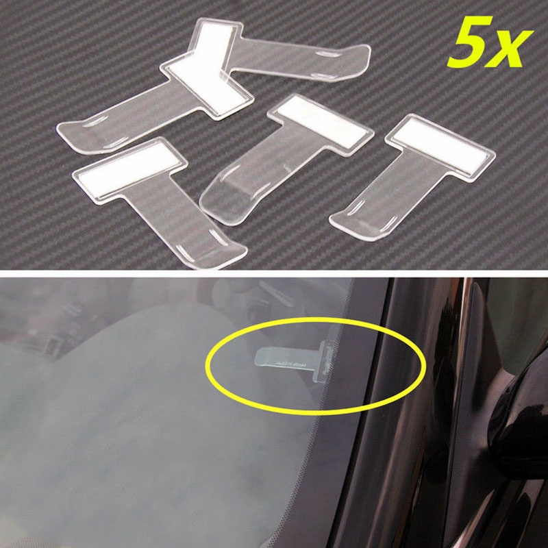 Set 5 Kẹp Giữ Thẻ Gắn Kính Chắn Gió Xe Hơi