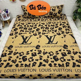 Bộ ga gối chun chần cotton, set ga gối 3 món chun chần, drap giường, bộ ga chun gối chần cotton 3 món đủ kích thước m2/m