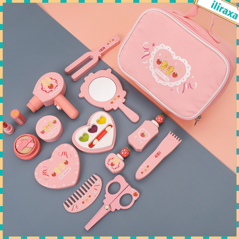 Bộ Đồ Chơi Trang Điểm 12 Món Bằng Gỗ Cho Bé Gái