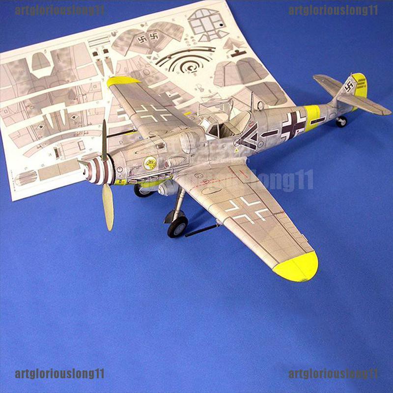Mô hình máy bay giấy Đức Bf-109 G6/G14 3D tỉ lệ 1:32