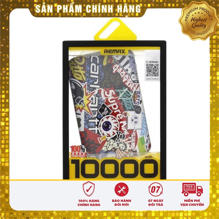 Pin sạc dự phòng Remax Coozy 10000mAh chính hãng, thiết kế đẹp mắt, giảm nóng máy khi sạc SALE