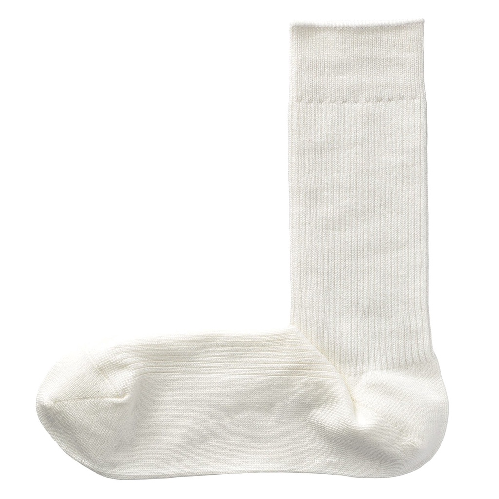 Tất muji cao cổ ÔM 90 ĐỘ 3 LỚP SỢI sọc gân / TOP LOOSE White/ Black/ Gray Xuất dư A