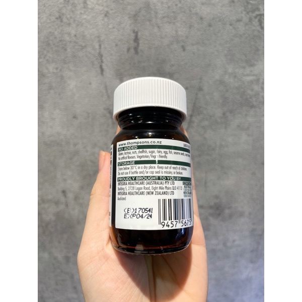 VIÊN SẮT HỮU CƠ THOMPSON'S ORGANIC 30 viên, ĐỦ BILL