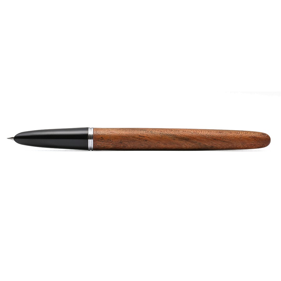 Bút máy bơm mực Jinhao vỏ gỗ nắp inox phong cách cổ điển a6994