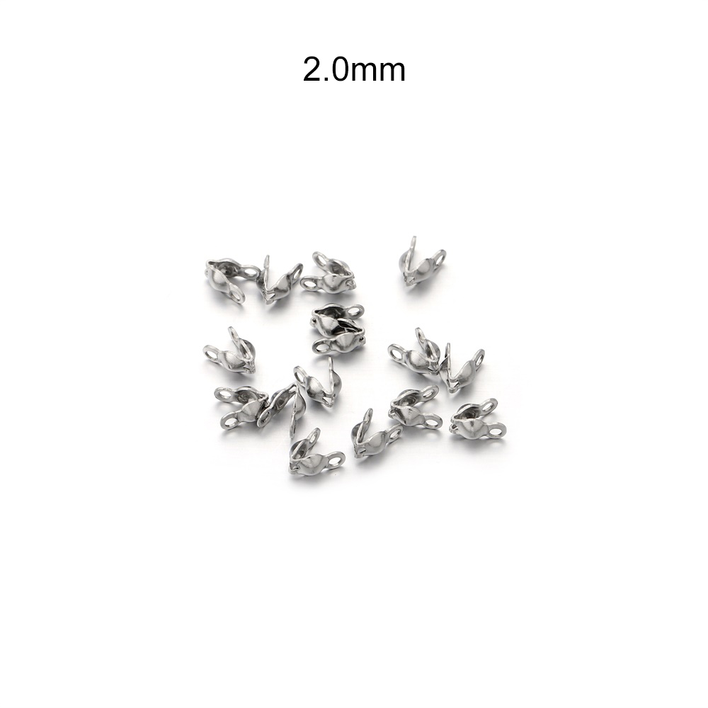 Set 100 đầu nối ST.KUNKKA chất liệu thép không gỉ 2mm-3.2mm để làm đồ trang sức DIY