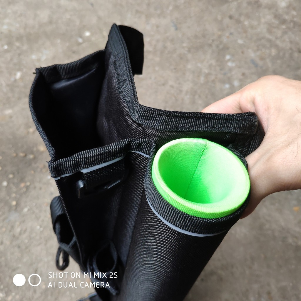 Cần câu cá ❤️FREE SHIP❤️ PK12 - Túi đựng đồ câu đeo hông gồm 1 ống để cần 1 ngăn đựng hộp mồi 1 ngăn để kìm 1 lỗ treo mó