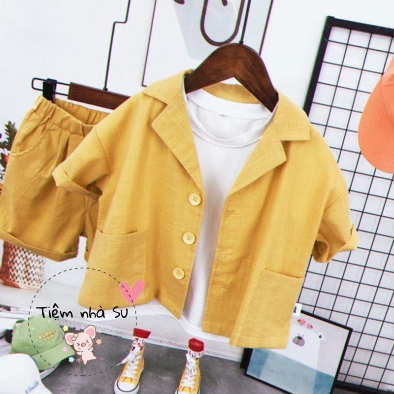 Sale bỏ mẫu - Bộ quần áo kiểu giả vest cho bé trai, bé gái. Phong cách Hàn quốc siêu kute (08-20kg) - TIỆM NHÀ SU