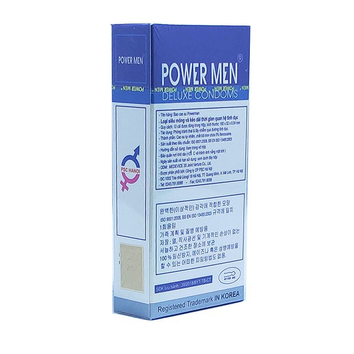 POWER MEN SIÊU MỎNG VÀ BAO CAO SU POWER MEN NGỌC TRAI