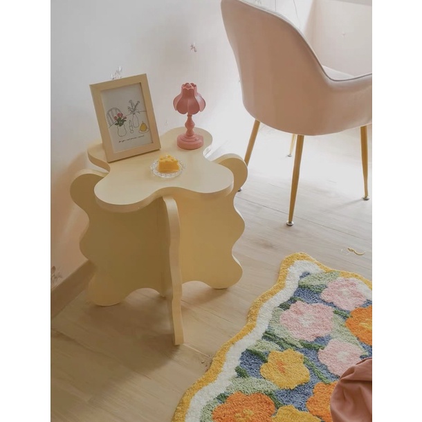 Bàn cafe mini curvy pastel table side phong cách Hàn Quốc