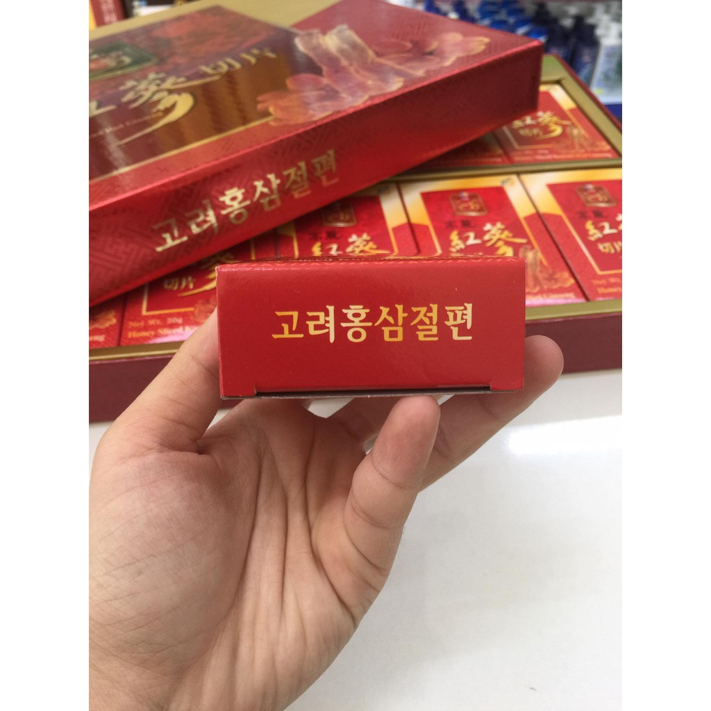 SÂM LÁT TẨM MẬT ONG SAMBOK HÀN QUỐC HONEY SLICED KOREAN RED GINSENG (200G/10 GÓI)
