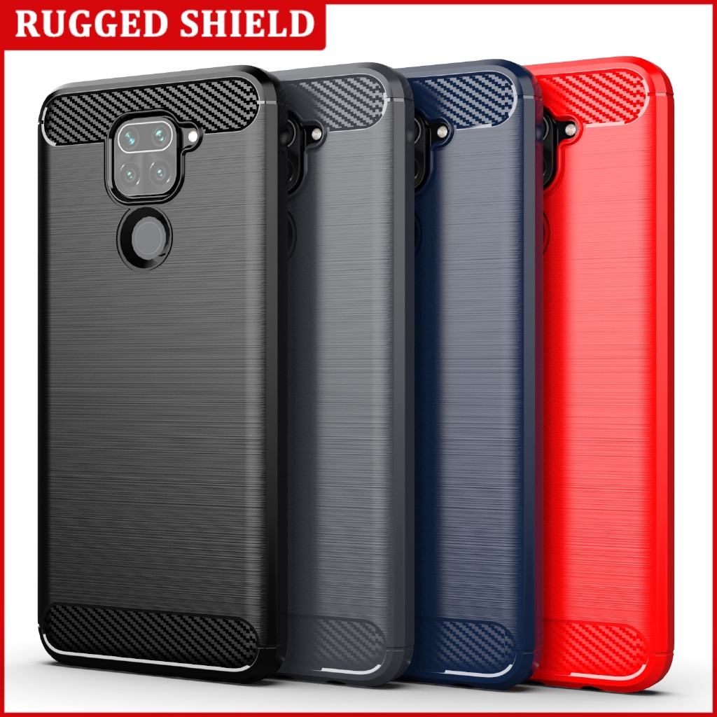Ốp điện thoại tpu sợi carbon chống sốc dành cho Xiaomi Redmi 10X 4G