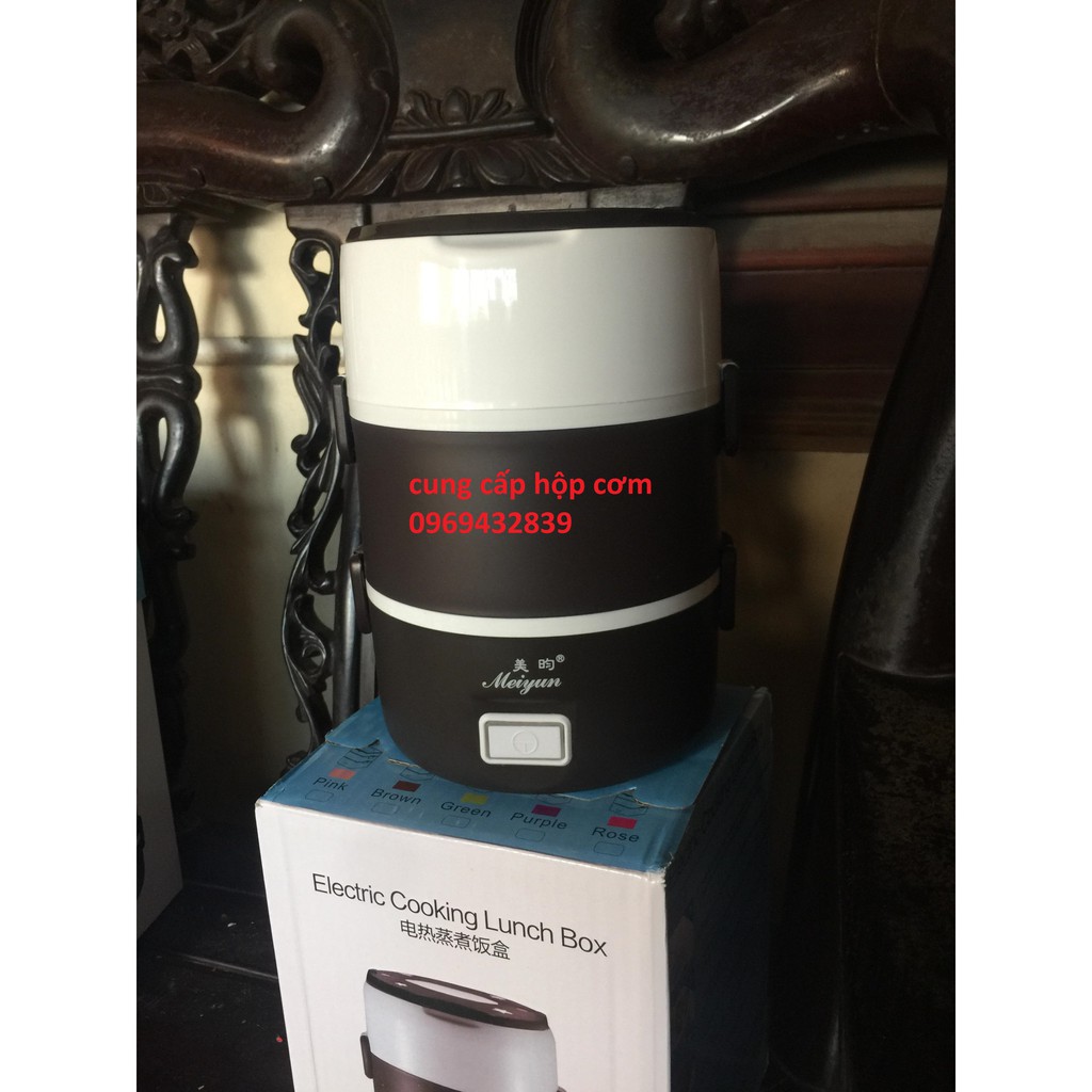 Hộp cơm hâm nóng cắm điện đa năng 3 tầng Inox Meiyun | BigBuy360 - bigbuy360.vn