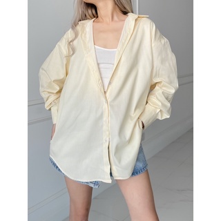 RUBIES Striped Shirt - Áo Sơ Mi Nữ Vải Kate Silk Dáng Rộng Oversize Tay Dài Cổ Đức