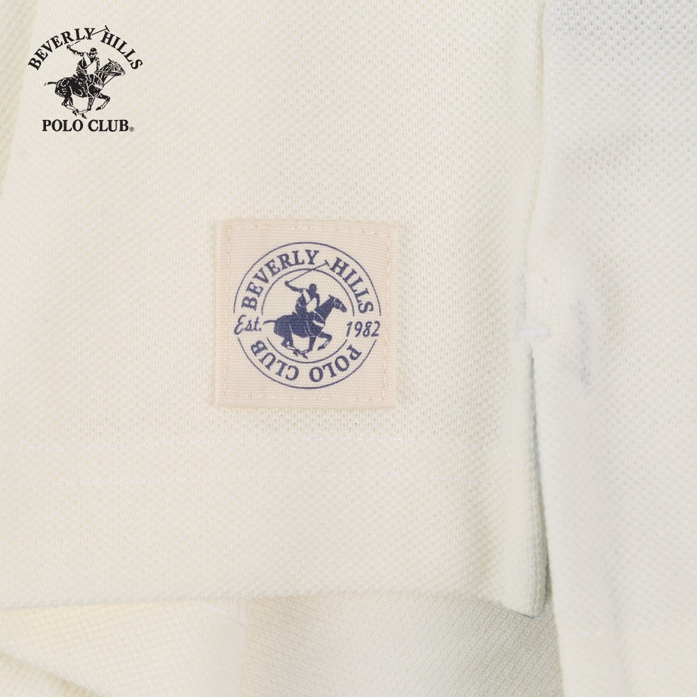 Áo polo ngắn tay Nam Beverly Hills Polo Club Slimfit 100% cotton Trắng PMSSS20TL075