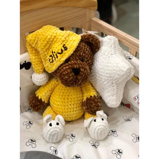 Gấu bông móc len Amigurumi cao cấp Amiu Việt Nam - Gấu nâu