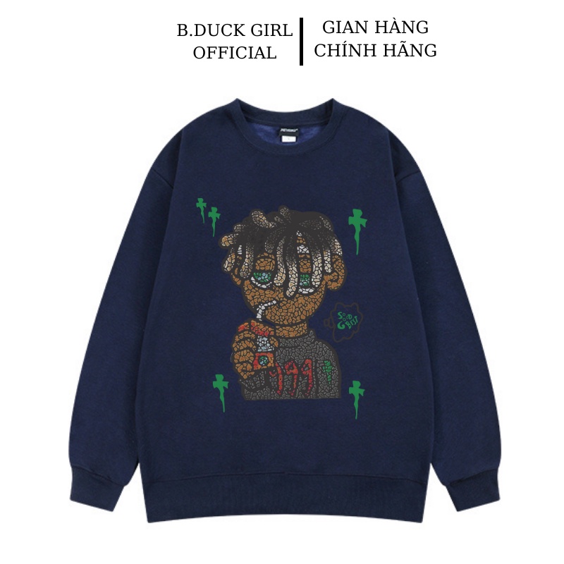 Áo nỉ sweater  nam nữ form rộng vải nỉ bông dày dặn phong cách Ulzzang Is Boy - B.DUCKGIRL