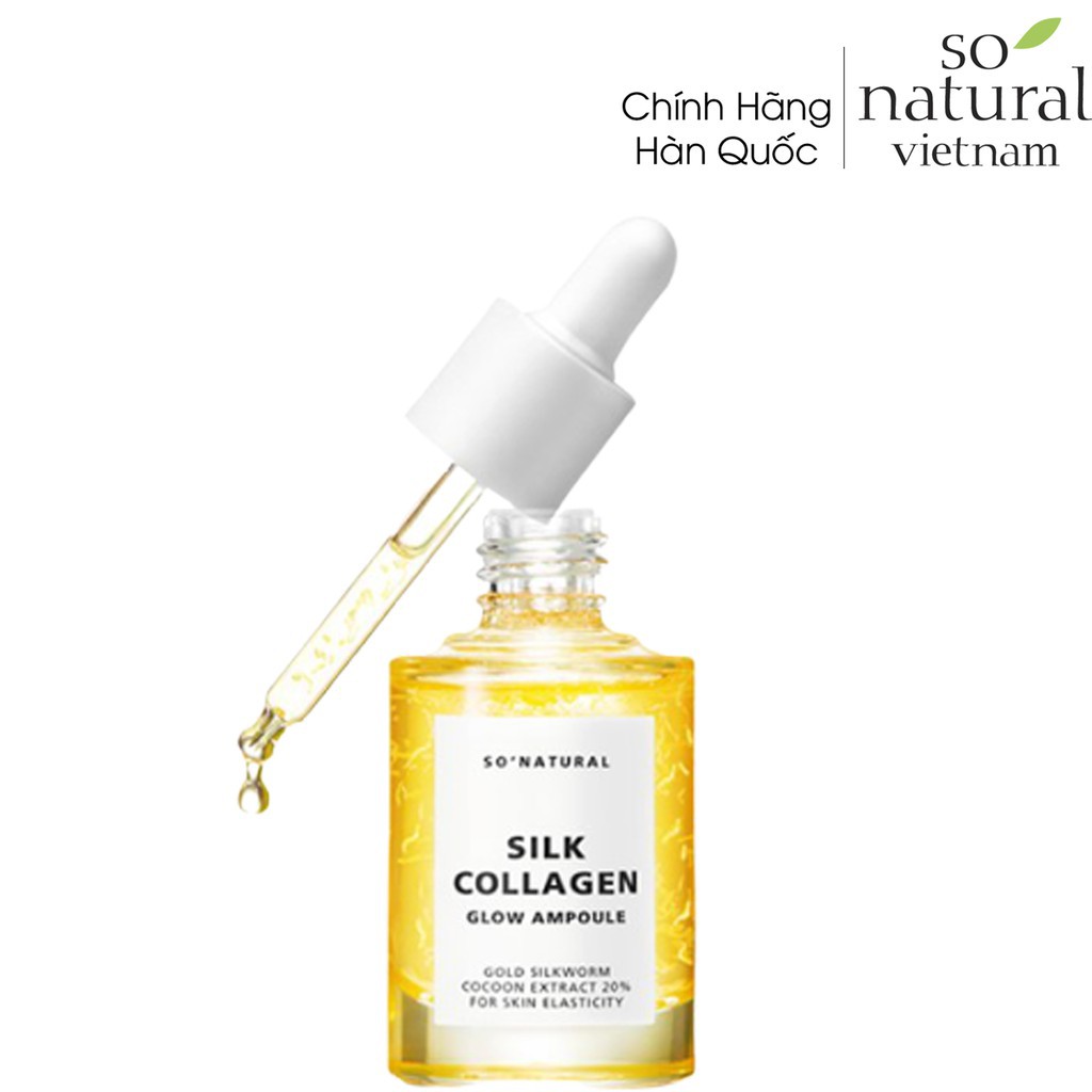 Serum Dưỡng Da Căng Bóng Và Chống Lão Hoá Silk Collagen Glow Ampoule I Nhập Khẩu Chính Hãng Hàn Quốc