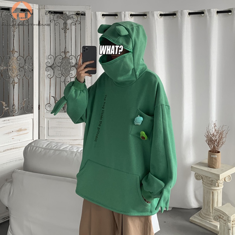 Áo Hoodie ABH Tay Dài Dáng Rộng Kiểu Dáng Con Ếch Dễ Thương | BigBuy360 - bigbuy360.vn