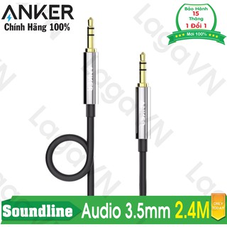 Cáp âm thanh ANKER 3.5mm SoundLine Audio Cable dài 2.4m A8220