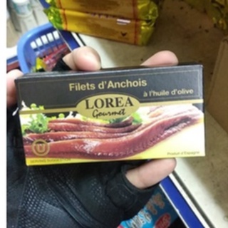 Cá cơm biển Anchovy phi lê sốt dầu ôliu Lorea Gourmet 50g