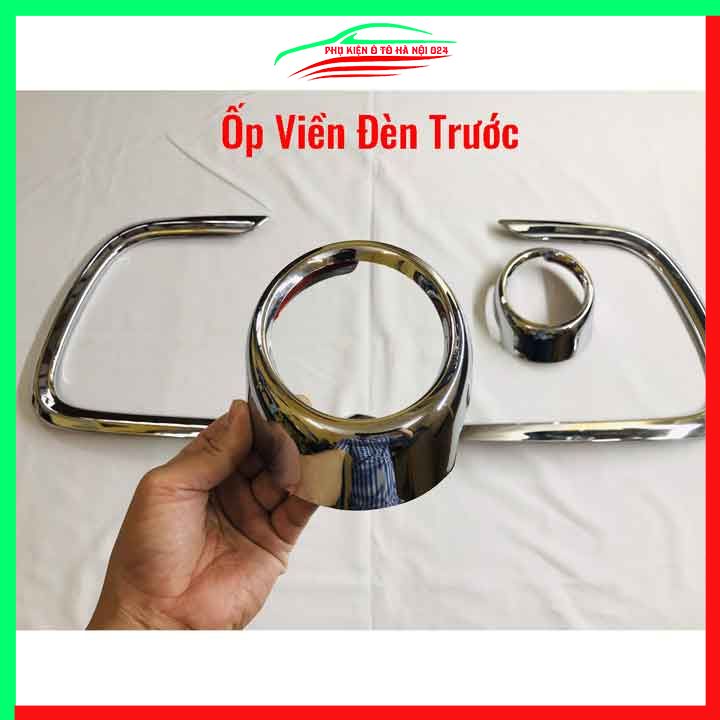 Ốp viền đèn gầm trước sau xe  i10 Hatchback 2017-2021 mạ Crom chống trầy trang trí làm đẹp xe
