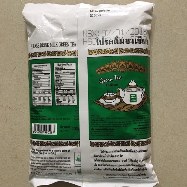 Trà Thái xanh gói 200g - nấu trà sữa, làm thạch trà xanh( có ảnh hàng giả) | BigBuy360 - bigbuy360.vn