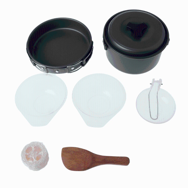 Bộ 8 Dụng Cụ Nấu Ăn Thiết Kế Nhỏ Gọn Tiện Dụng Mang Theo Du Lịch Cắm Trại