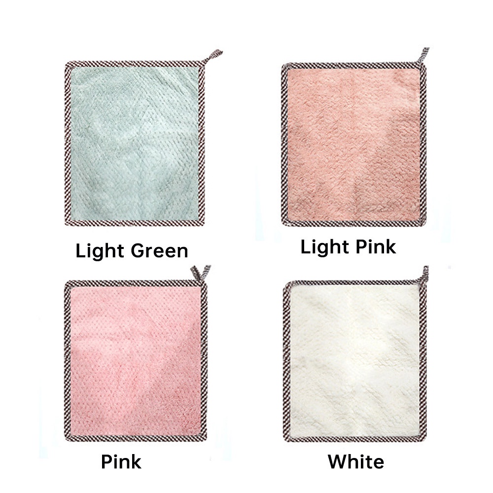 Khăn Lau Chén Đĩa Bằng Lông Cừu Dày Thấm Hút Nước Đa Màu Sắc Cho Nhà Bếp/Phòng Tắm