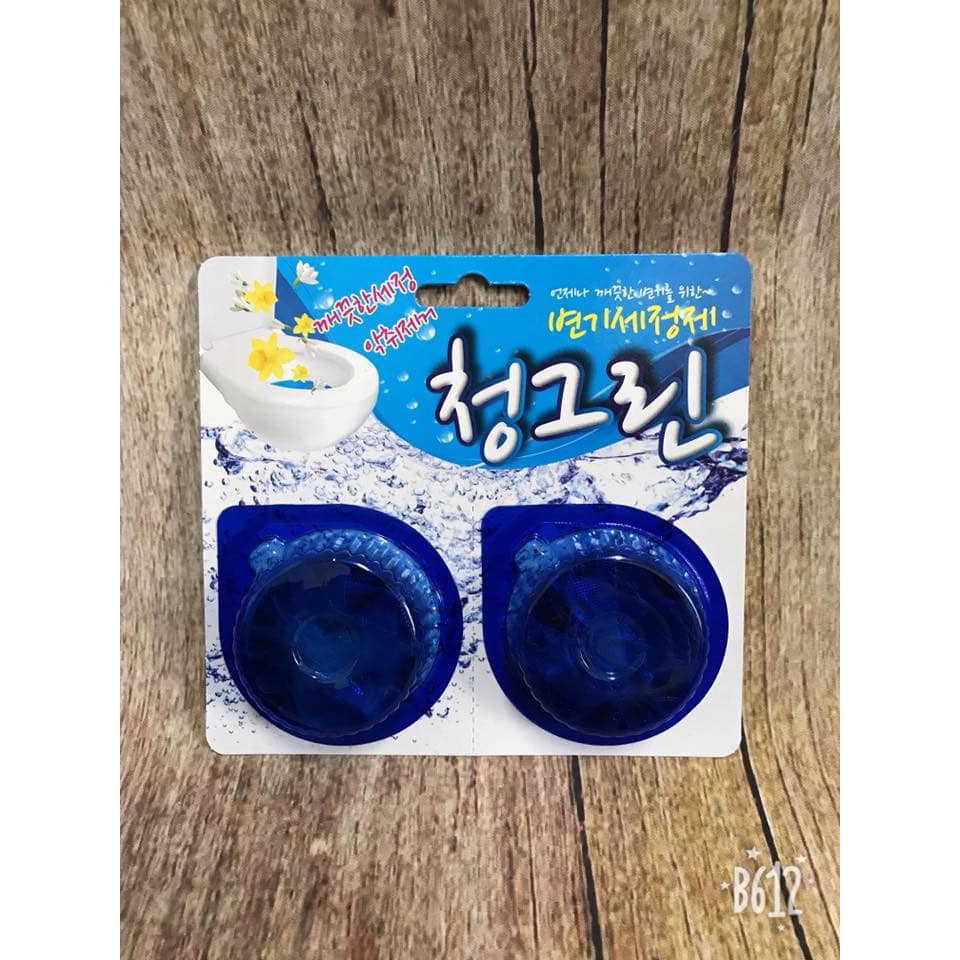 Vỉ 5 viên tẩy bồn cầu Hàn Quốc 40gram - viên thả cầu khử trùng khử mùi diệt khuẩn toilet