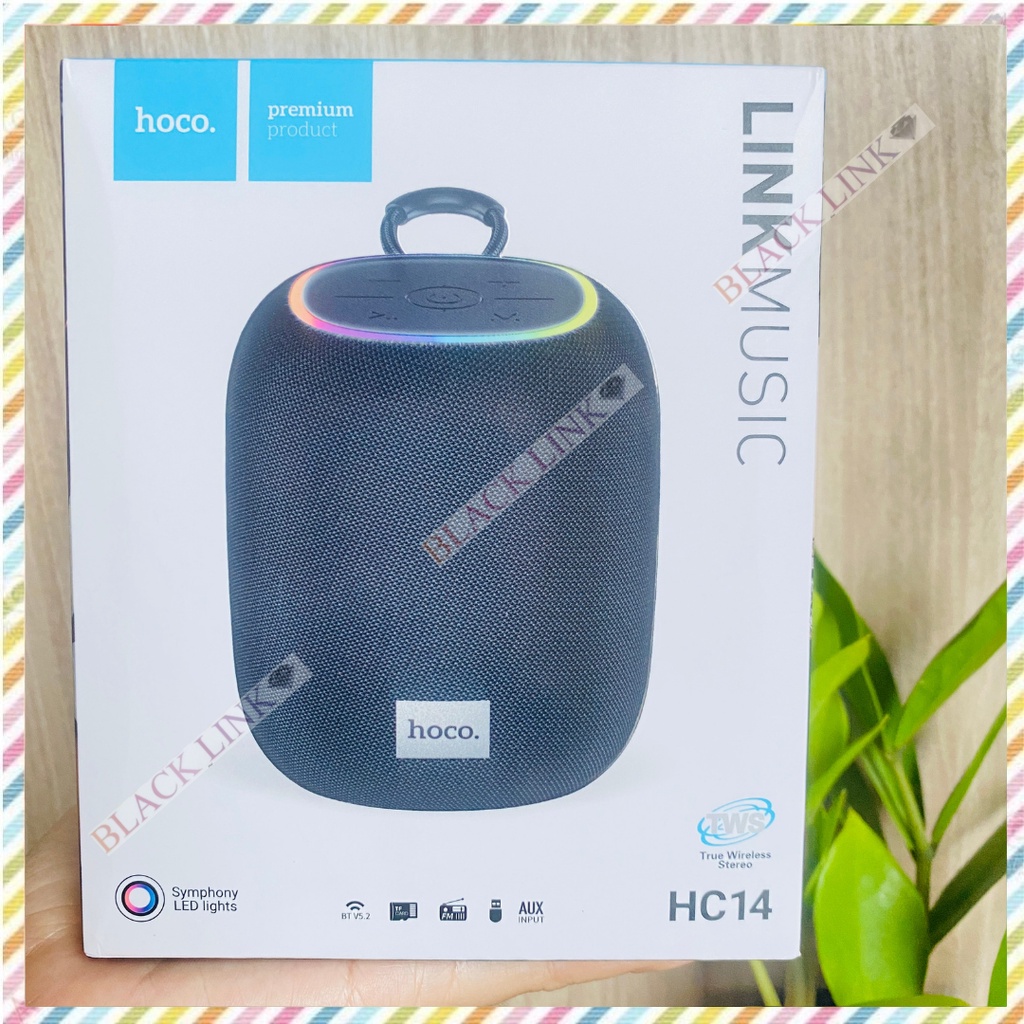Loa Bluetooth HOCO HC14 Không Dây Chính Hãng Cao Cấp Bass Mạnh Đèn LED Theo Nhạc Loa Mini Cầm Tay Usb Thẻ Nhớ