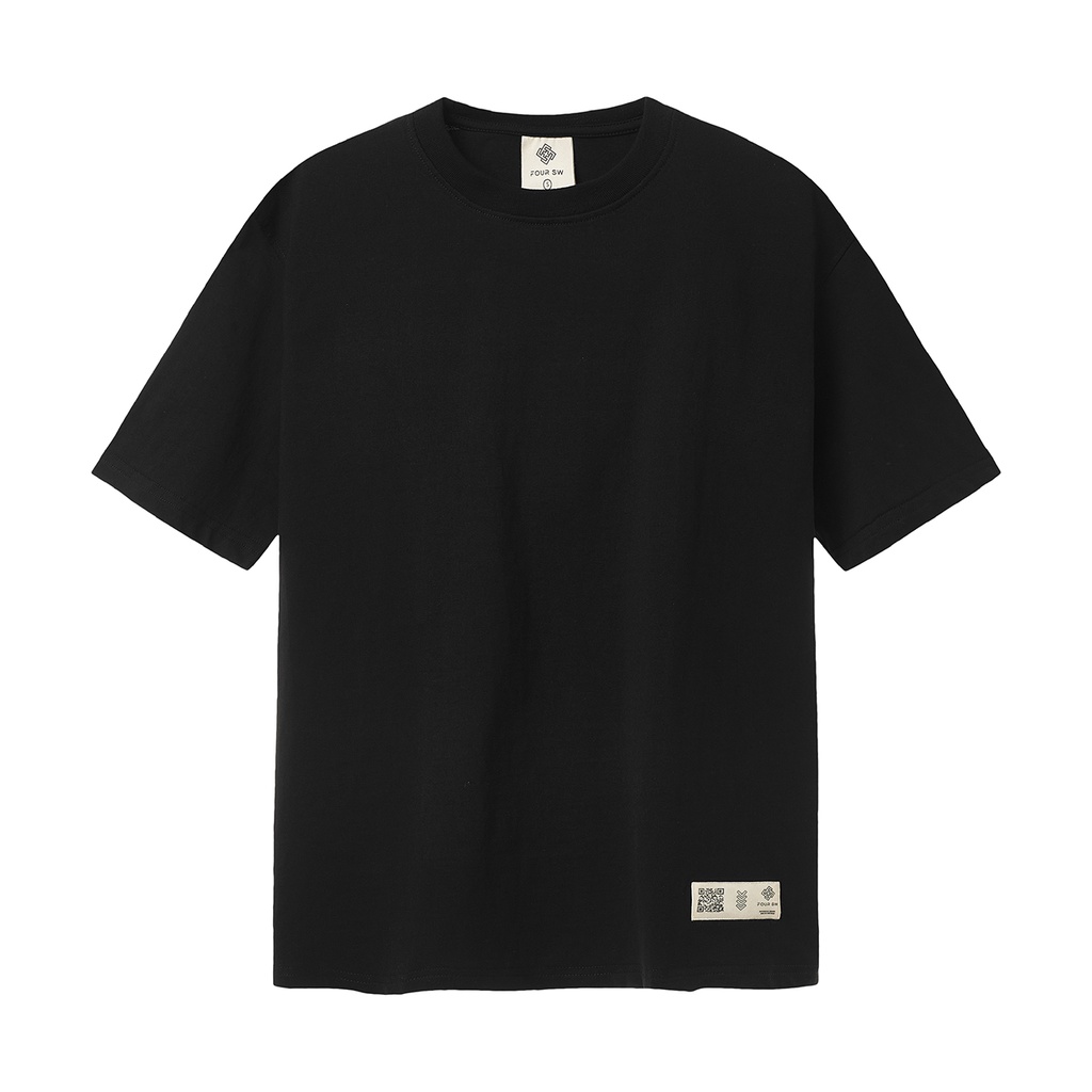 Áo thun trơn tay lỡ  Fullbox Four Basic phong cach Unisex Nam Nữ chất lượng Premium Cotton oversize form rộng T01 | BigBuy360 - bigbuy360.vn