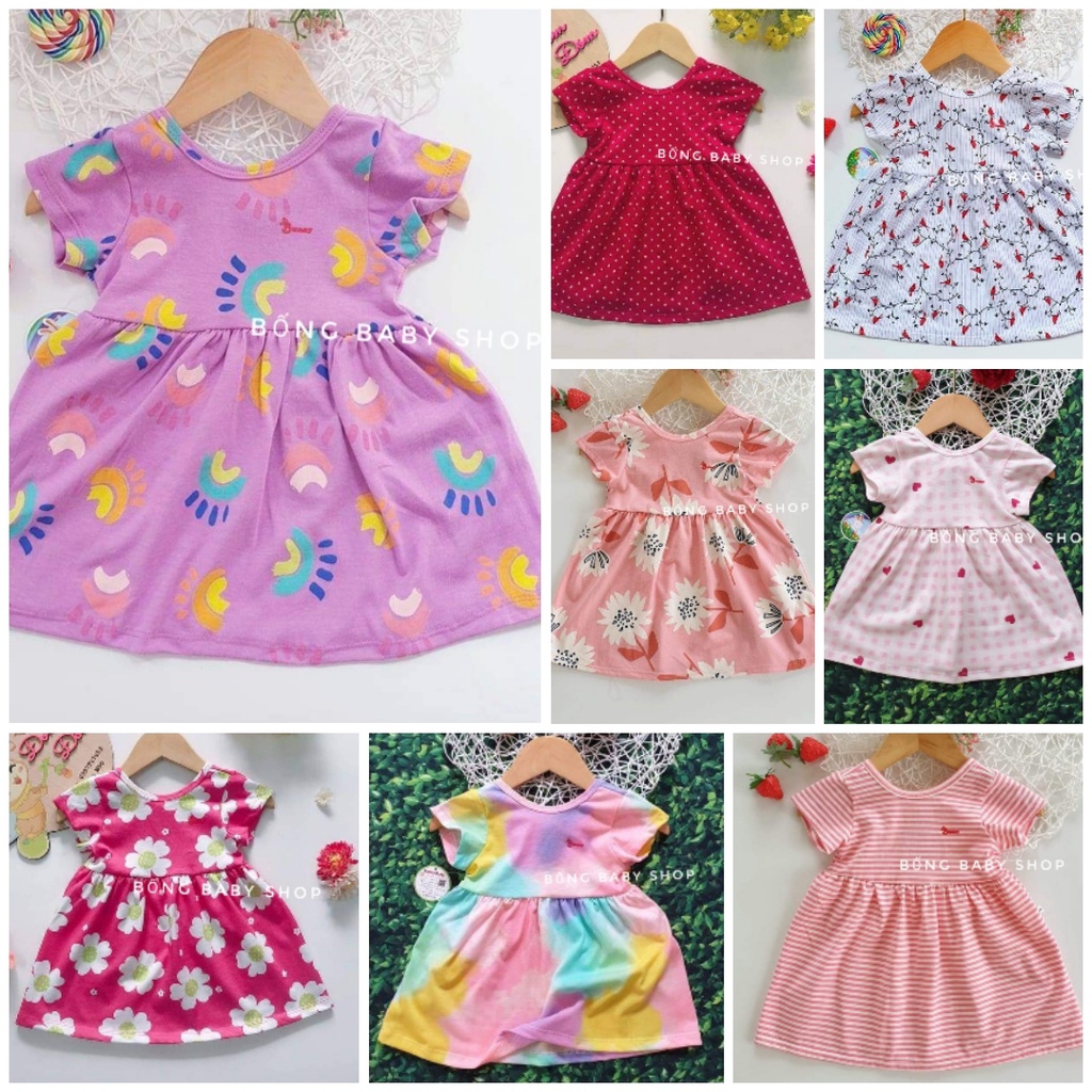 Váy nơ lưng kiểu dáng babydoll cho bé yêu 8-13kg