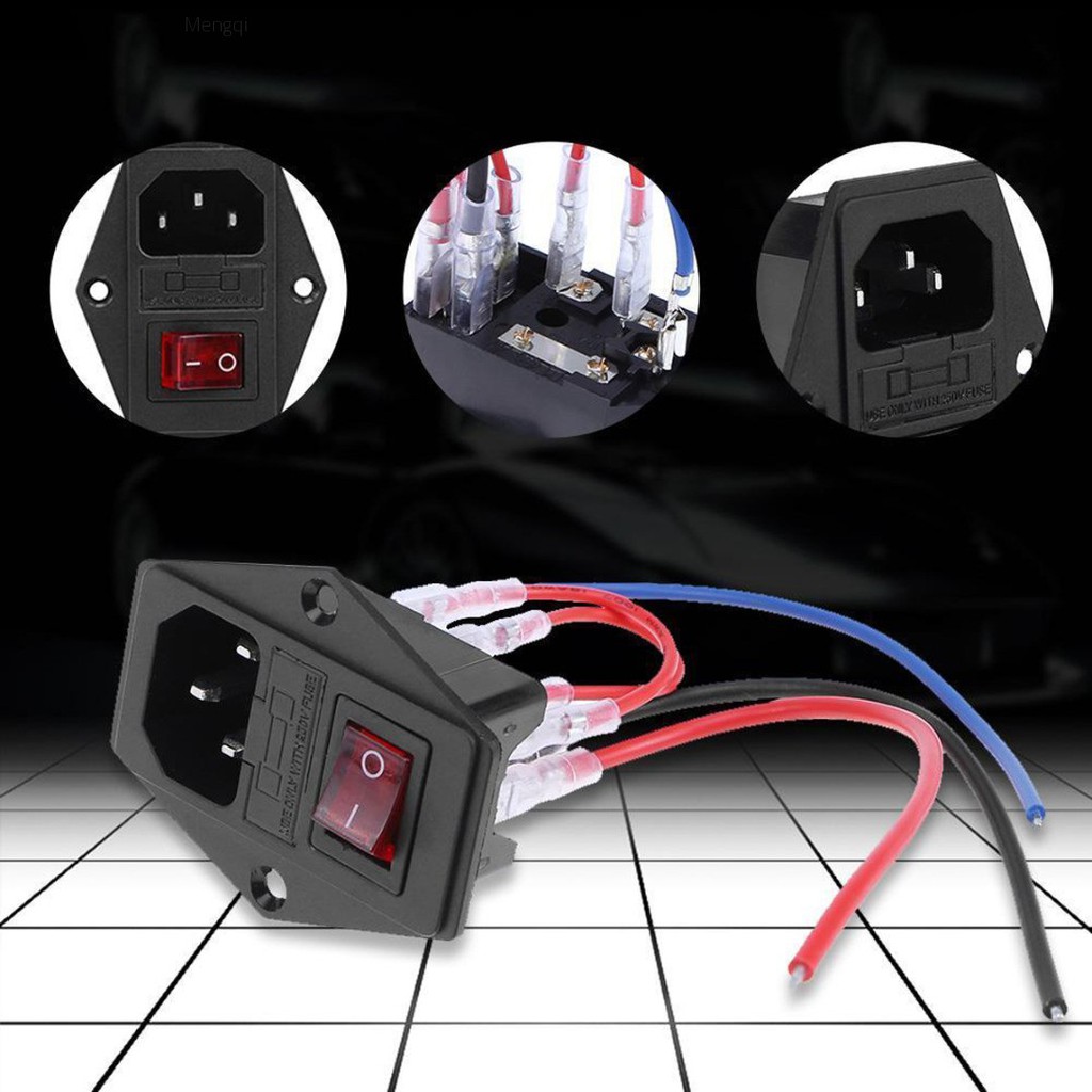 Ổ CắM NguồN ĐiệN 220V / 110V VớI Cầu Chì Cho MáY In 3D