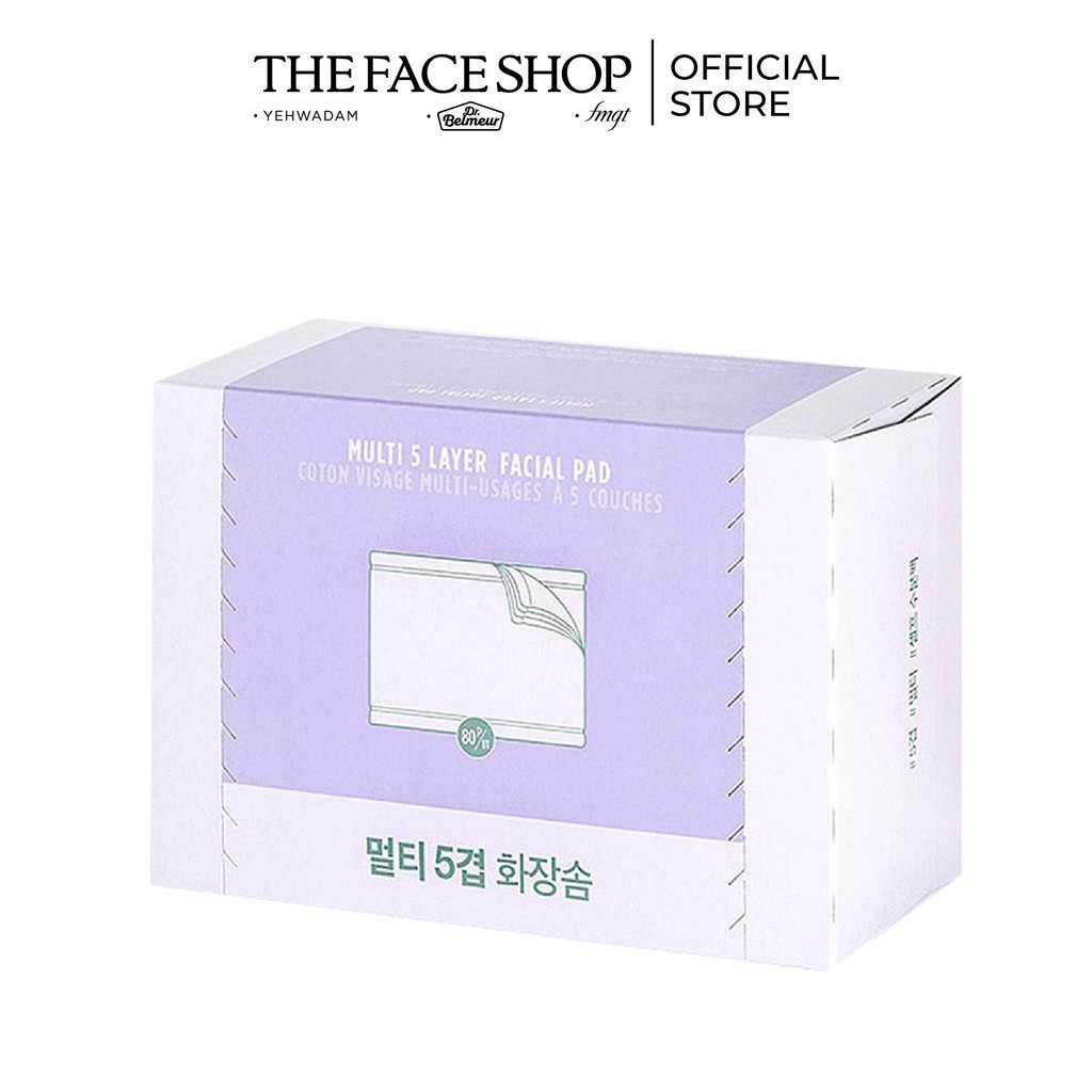 Bông Tẩy Trang TheFaceShop Multi 5 Layer Facial Pad 80PCS