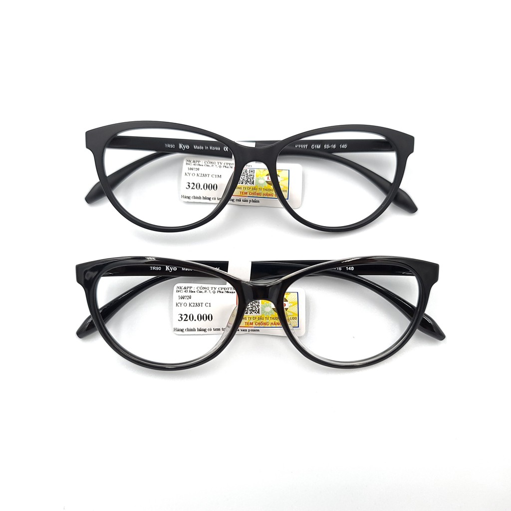 Gọng kính mắt mèo Kyo K233T + Happy H463 hàng chính hãng Hàn Quốc