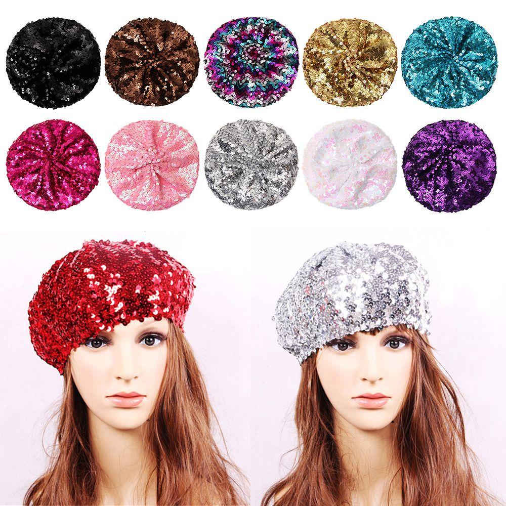 ESPO Mũ Beret Đính Kim Sa Lấp Lánh
