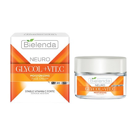 [TOP 1 SHOPEE] Kem dưỡng ẩm sáng da ban ngày Bielenda Neuro Glicol Vit.C Moisturizing Face Cream SPF20 50ml (Bill Anh)