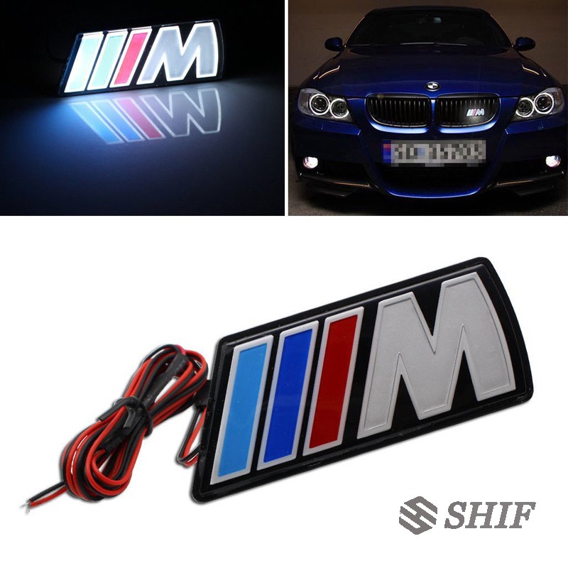 1X / / / M Power LED chiếu sáng Lưới tản nhiệt phía trước Biểu tượng phù hợp cho BMW Universal