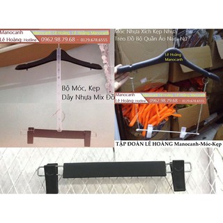 Combo Móc Treo Bộ Người Lớn 5 Bộ Xích, 5 Bộ Lạt và 22 Kẹp Quần