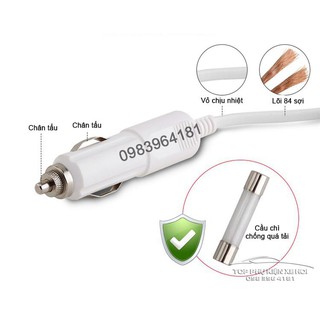 Bộ chia 3 tẩu Cigarette Lighter kiêm cổng sạc usb