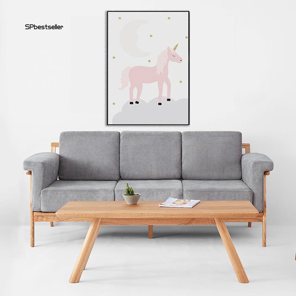 Tranh vải treo tường trang trí hình kỳ lân và thỏ đáng yêu độc đáo