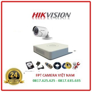 Trọn bộ 1 camera Hikvision Full Hd 1080P