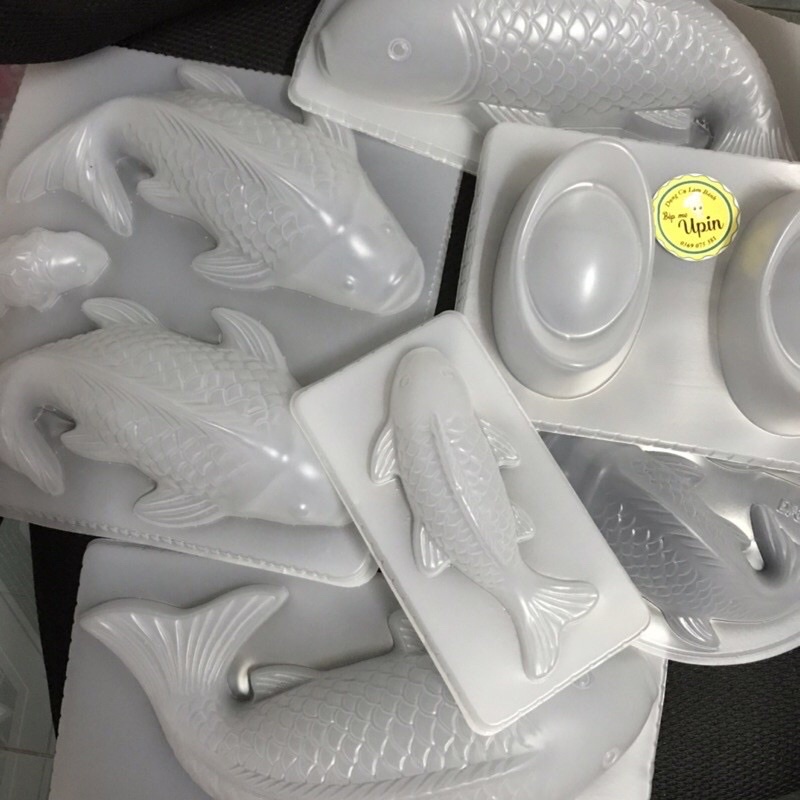 Khuôn nhựa hình cá chép 23cm các loại đổ rau câu,làm xôi,làm bánh