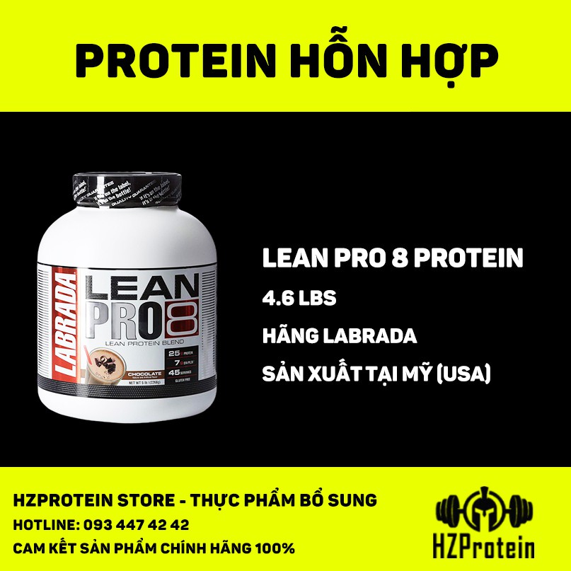 LEAN PRO 8 - PROTEIN HỖN HỢP NUÔI CƠ BẮP TRẢI DÀI, PHÁT TRIỂN, PHỤC HỒI CƠ  BẮP (5 LBS) | Shopee Việt Nam