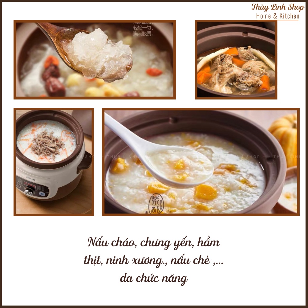 NỒI HẦM ĐA NĂNG BEAR 4L LÕI TỬ SA TƯ NHIÊN CAO CẤP
